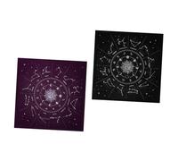 LALAFINA Tovaglia per Tarocchi in Cotone 2 Pezzi Base Antiscivolo senza Scolorimento, per Appassionati di Astrologia e Divinazione