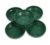 LALAFINA Vassoio per Feste e Decorazioni Domestiche per Composizioni Floreali Pratico e Sicuro Floreale 5 Pezzi Verde in Plastica