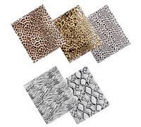 LALAFINA Vinile Termoadesivo Leopardato Htv in Pu e Lavabile per Abbigliamento e Grembiuli, 5 Fogli per Decorazioni e Lettering Stilosi