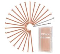 LALAGO 22 pezz Grande Rame Chiodi, Chiodi in Rame Enormi, Chiodi di Rame per Alberi, Chiodi Lunghi per Uccidere Alberi, 89mm Chiodini di Rame Lunghi con 89mm Chiodo in Acciaio e 70mm Chiodi Forati