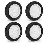 LALAGO 4 pezzi Ø175mm Ruote in Gomma, 7in Tosaerba Ruota Carrello Ruota di Azionamento, Ruota di Gomma Sostituzione Capacità di Carico 70kg per Barbecue Handcart Prato Trattore Rimorchio Falciatrici