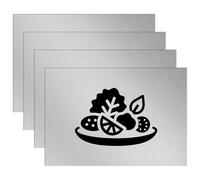 LALAGO 4 Pezzi Pannelli per Incisione Laser 30x20cm 1,3mm, Doppio Colore Plactic Incisibile Targhetta Incisa Fogli di Plastica ABS Nero su Argento Specchiato, Fogli Acrilici Pannello Personalizzato