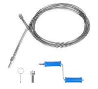 LALAGO Desatascador Tuberias, ø10mm x 3m Desatascador Fregadero, con adaptadores manuales, Alambre Desatascador Tuberias Profesional, Desatascador WC, Cable Desatascador Tuberias