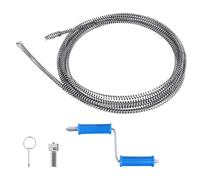 LALAGO Desatascador Tuberias, ø10mm x 5m Desatascador Fregadero, con adaptadores manuales, Alambre Desatascador Tuberias Profesional, Desatascador WC, Cable Desatascador Tuberias