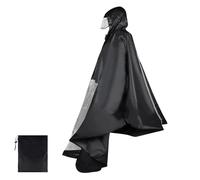 lalago Mantella da Bicicletta, Bicicletta Compatta Riutilizzabile Unisex, Antipioggia Bici per Mountain Bike, Bici Elettriche, Poncho Impermeabile Antipioggia Leggero (Nero con tasca a specchio)