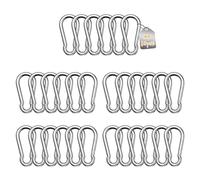 LALAGO Moschettone inox a molla diametro, 30Pcs M4 40mm x φ4 mm, Set di moschettoni Grande, Moschettoni Heavy Duty in Acciaio Inox 304, Moschettone Multifunzione per Altalena, Campeggio o Slackline