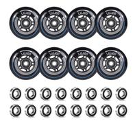 LALAGO Rotelle per Pattini in Linea 76mm, 8 Pcs Ruote per Pattinaggio in Linea 88A SHR PU, Ruote in Linea con Cuscinetti ABEC 9, Ruote per pattini a rotelle indoor/outdoor per K2 Hudora Gonex Apollo