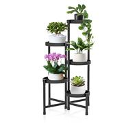 lalago Scaffale Portavasi, 5 Ripiani Ø25cm Mobile Portafiori Metallo, Tavolino per Vasi, Fioriera Interno con 5 Mensole Porta Piante, per Balcone, Giardino, Soggiorno, Camera da letto, Sala studio