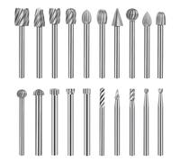 LALAGO Set di 20 frese rotanti HSS per intagliare il legno, set di frese per metallo Dremel, frese rotative in metallo duro, per lavorazione del legno, intaglio, foratura