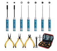 LALAGO Set di utensili per auto radiocomandata a 12 pezzi, cacciavite a brugola, pinza, chiave a bussola, kit utensili RC per Traxxas Arrma auto RC, droni, aeroplani, elicotteri, veicoli multirotore