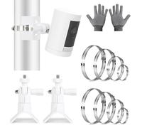 LALAGO Supporto universale per asta per fotocamera esterna interna, Stick Up Cam/Pro, Indoor Cam, fotocamera Spotlight/Plus/Pro telecamera di sorveglianza e pannello solare (Bianco, 2 pcs)