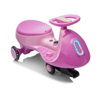 LALAHO Auto elettrica per bambini 2 in 1, pedale e sterzo 360°, rosa