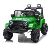 LALAHO Auto elettrica per bambini da 12 V, con telecomando da 2,4 GHz, verde