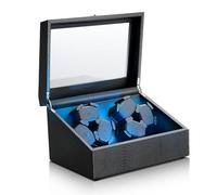 LALAHOO Avvolgitore per 6 orologi con 6 scomparti per orologi automatici con luce LED integrata, motore ultra silenzioso