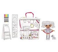 Lalaloopsy Bambola Colour Me: SPOT SPLATTER SPLASH. Bambola da Colorare (33,02 cm) con Zebra, Pennarelli, Vestiti, Scatola Riciclabile, Cavalletto e Tele. Disegna, Colora, Pulisci, Ripeti. Età: 3+