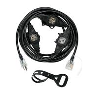 Lalarodia 20FT 16 Gauge Multi-Outlet Extension Cord, 4 Evenly Spaced Weatherproof Outlets, Great for Stage Backdrops, Landscape Garden Lighting, Christmas Decorations ETL