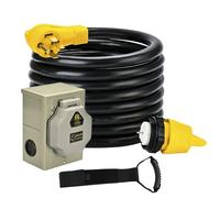 Lalarodia - Kit combinato con cavo generatore da 50 Amp e scatola di ingresso di alimentazione, NEMA 14-50P maschio a SS2-50R Twist Lock con scatola di ingresso per generatore e camper casa ETL