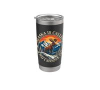 L'Alaska sta chiamando e io Moose Go Funny Wildlife Travel Bicchiere termico in acciaio inox doppia parete