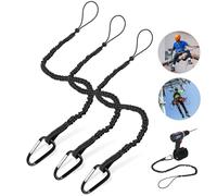 LALATOK 3 Pezzi Cordino per Attrezzi, Corda di Sicurezza per Attrezzi da Lavoro, Corda Elastica Retrattile, con Moschettone in Alluminio, Cordino Anticaduta