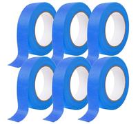 LALATOK 6 Pezzi Nastro per Mascheratura 25mm x 50m, Nastro Adesivo per Pittura, Nastro Carta per Imbianchini, per Lavori di Verniciatura e Verniciatura a Spruzzo, Blu