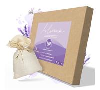 LALAVANDA 12 sacchetti di lavanda con fiori di lavanda secchi, protezione perfetta per guardaroba, sacchetti profumati alla lavanda per rilassarsi e dormire, 120 g di lavanda
