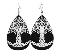 L'Albero Della Vita Dei Celti Donna Orecchini Ecopelle Orecchino Goccia Pendenti