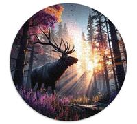 L'alce magico risplende alla luce,Puzzle Per Adulti 1000pcs (67.5x67.5cm),Giochi Di Sfida