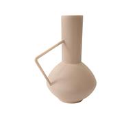 LaLe Living Vaso da cucina Yara in sabbia con superficie strutturata in ferro, forma brocca 17 x 21 cm come decorazione da tavolo o vaso per fiori in soggiorno, ufficio e cucina