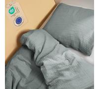Laleni Copripiumino letto 135x200cm federa 80x80cm cotone OEKO-TEX blu