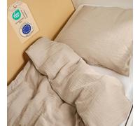 Laleni Copripiumino letto 135x200cm federa 80x80cm cotone OEKO-TEX taupe