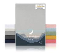 Laleni Lenzuola Culla Neonato - Lenzuola Lettino - Lenzuola Carrozzina Neonato - Coprimaterasso Culla con Angoli Elastici - Coprimaterasso Lettino 100% Cotone 135gsm - Grigio - Culla 40x90cm