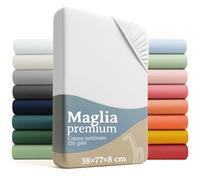 Laleni premium lenzuola culla 38x77 cm con angoli 2 pz | lenzuola carrozzina neonato certificate OEKO-TEX | lenzuola con angoli 100% cotone | set lenzuola lettino neonato | set lenzuola culla | bianco