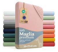 Laleni premium lenzuola culla 38x77 cm con angoli | lenzuola carrozzina neonato certificate OEKO-TEX | lenzuola con angoli 100% cotone | lenzuola lettino neonato | lenzuola per carrozzina | in rosa