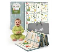 Laleni tappeto gioco bambini pieghevole 150x180x1cm - tappeto bambini impermeabile - tappeto gioco neonato isolante - morbido e protegge dal freddo del pavimento outdoor e indoor - design città