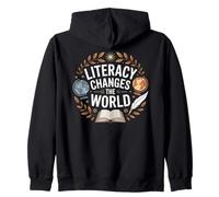 L'alfabetizzazione Cambia la Lettura degli Insegnanti educativi mondiali Felpa con Cappuccio