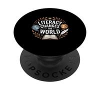 L'alfabetizzazione cambia la lettura degli insegnanti educativi mondiali PopSockets PopGrip Adesivo
