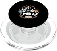 L'alfabetizzazione cambia la lettura degli insegnanti educativi mondiali PopSockets PopGrip per MagSafe