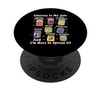 L'alfabetizzazione è la mia marmellata e sono qui per diffonderla divertente PopSockets PopGrip Adesivo