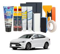 Lalieffacely Rimuovi Graffi Auto, Vernice Auto per Ritocchi, Togli Graffi Automobile Kit con Polish e Penna Ritocco Vernice per Riparare Ramo e Unghie e Vortice (Rosso Puro + Rosso Perla)