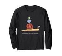 L'alieno e lumaca -Illustrazione umoristica decorativa -UFO Maglia a Manica
