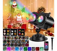 Laliled Proiettore LED per Natale Halloween illuminazione esterna 24 diapositive effetto onda oceanica impermeabile IP44