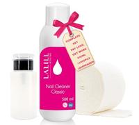 LALILL Nail Cleaner 500ml Set - Sgrassatore Unghie con 1000 salviette in cellulosa senza pelucchi e Dispenser 200ml - Nail Prep per Gel, Semipermanente, Acrilico - Flacone con Pompa per Liquidi