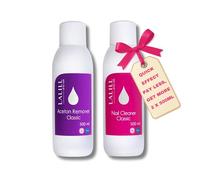 LALILL Set Cleaner 500ml + Acetone 500ml - Trattamento Unghie Professionale - Sgrassatore e Remover per Gel, Smalti, Semipermanente, Acrilico