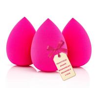 LALILL Spugnette Make Up in Silicone 3 Pezzi - Beauty Blender Ellittico - Spugna Universale per Fondotinta e Correttore - Latex Free per Trucco Liquido, Crema e Cipria