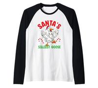 L'allegria Natalizia dell'oca più stupida di Babbo Natale Maglia con Maniche Raglan