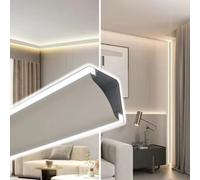 L'alluminio LED, Diffusore for modanatura a corona a canale in alluminio da 1 m-20 m for il teatro domestico che costeggia la parete del soffitto(19.5m/64ft)