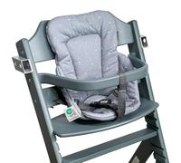 LaLoona Riduttore Universale per Seggiolone - Cuscino Imbottito, Grigio | Compatibile con Stokke Tripp Trapp, IKEA Antilop, Hauck Alpha e Beta e molti altri - In cotone - OEKO-TEX Standard 100