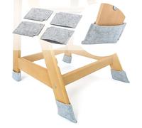 LaLoona Set Feltrini per Seggiolone | 4 Protezioni Pavimento Compatibili con hauck Alpha, Beta, roba Sit Up e molti altri | Protezione Antigraffio a Innesto - Grigio