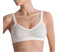 L'Altra Cotonella Reggiseno Brassiere in Cotone Bielastico Senza Ferretto Elasticizzato Sportivo Art GD065 Bianco/Nero (1 Pezzo) (Bianco, 2)