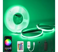 Lam(MS)pen Striscia LED COB 24V 10M RGBW dimmerabile con telecomando e alimentatore Striscia LED COB RGB+bianco caldo 3000K, controllabile tramite app, compatibile con Alexa Google Home